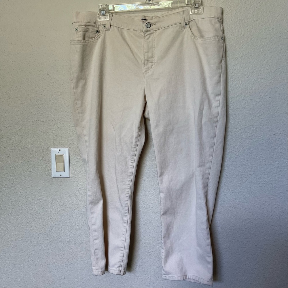 LRL Lauren Jean Co. Off-White Jeans 18W